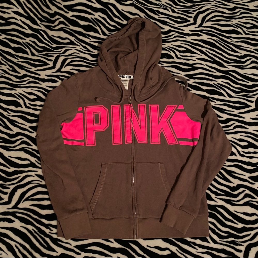 VS Pink full zip hoodie size large